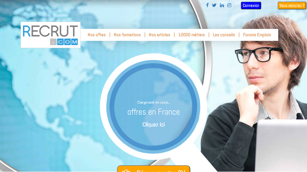 Capture d'écran de http://www.recrut.com/ 